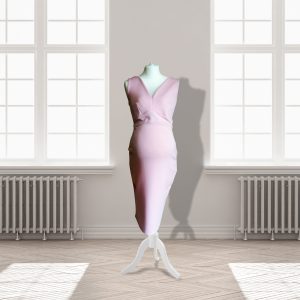 Pale Pink Knee Length Dress