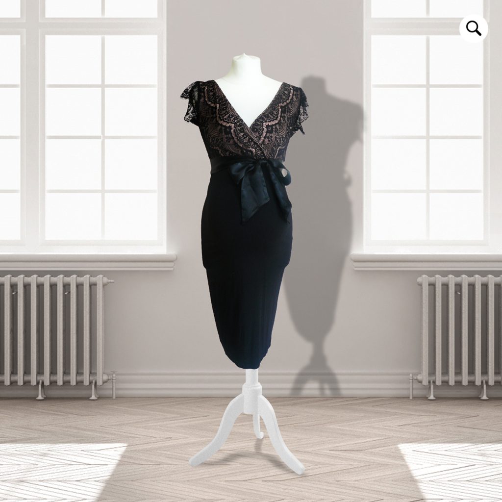 Designer Black/Blush Knee Length Dress